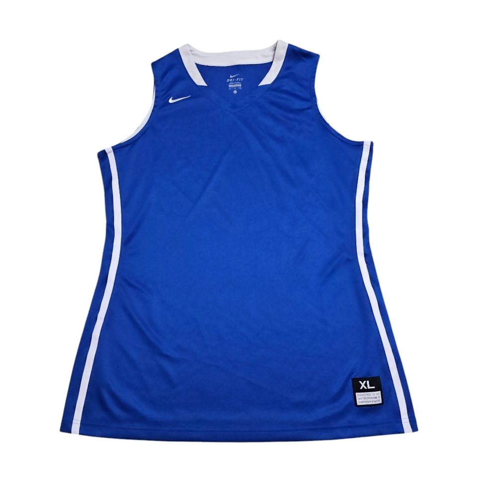 NIKE Hyper Elite Possession Stock Basketball Jersey Royal Blue / White Womens XL